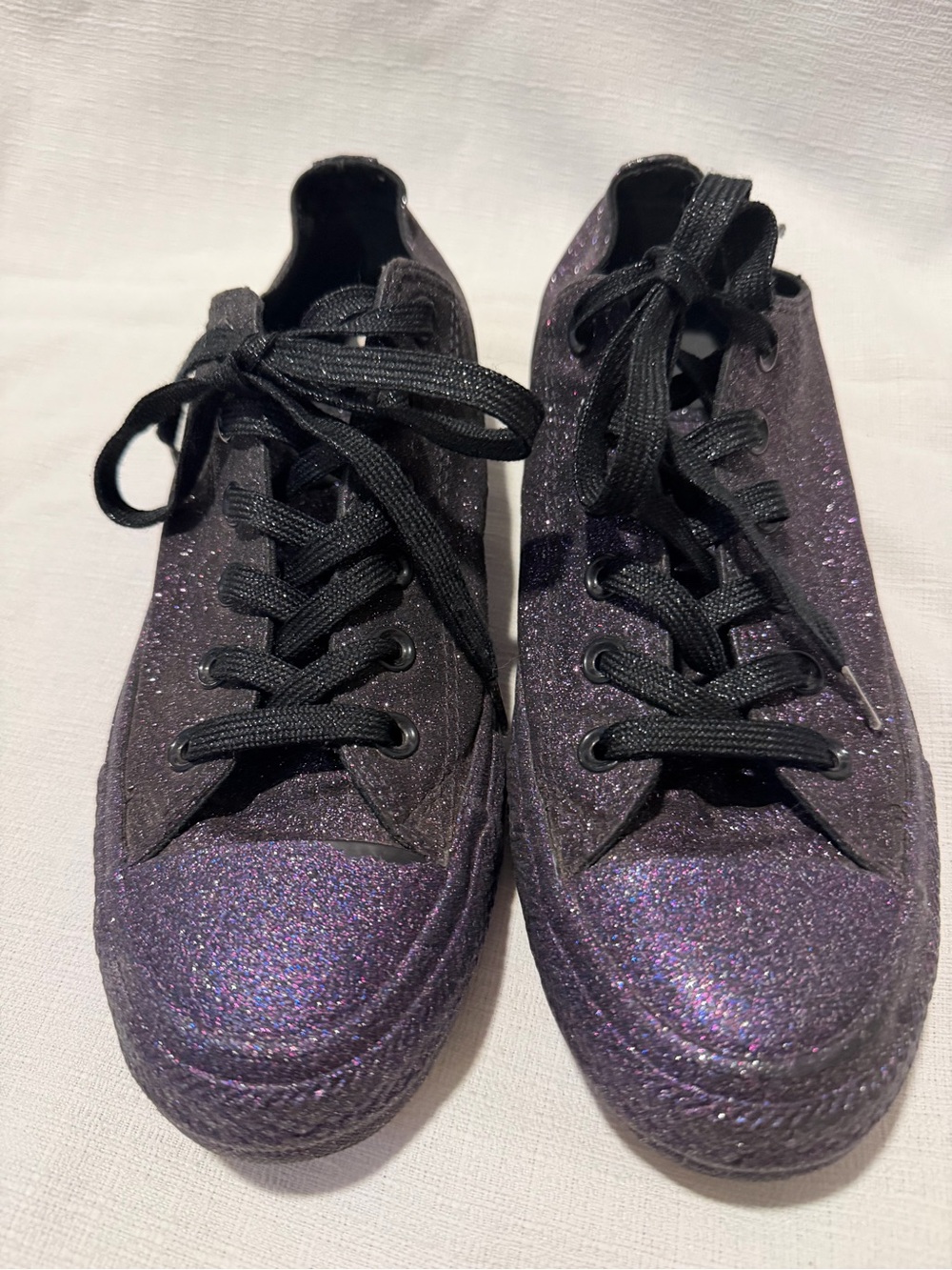 Converse Chuck Taylor All Star men’s Shoes‎ 6.5 Low Glitter Purple Black artsy
